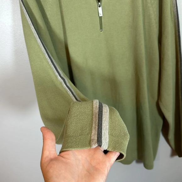 Eddie Bauer 1/4 Zip Long Sleeve Sweater Mens XLT - Picture 4 of 7